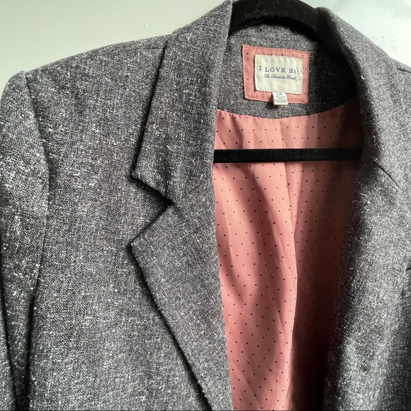 Grey Speckled Boyfriend Cut Blazer - Picture 7 of 7